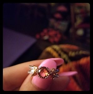 Coral silver ring size 7 never worn